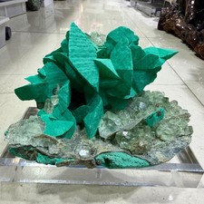 4.55LB Rare TOP Natural Aurichalcite Quartz Mineral Specimen Decor picture