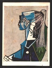 Postcard Vtg Pablo Picasso portrait of a young woman picture