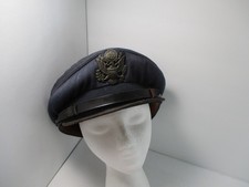 Vintage 1949-1951 United States Air Force Officer Hat 7 1/2 Wool Blue Cover picture