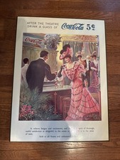 Vintage Coca Cola After The Theatre Wood Framed Wall Art picture