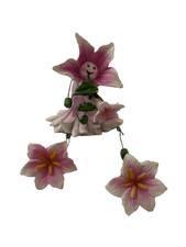 VTG Anthropomorphic Lily Flower Smiling Shelf Sitter Figurine Collections etc picture