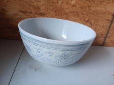 Vintage Pyrex England Blue Iris Casserole Dish – Opal Glass – No Lid picture
