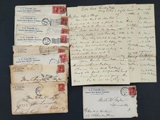 1907-9 antique LETTER LOT little rock ar C E TAYLOR mayor FAMILY louisville ky picture