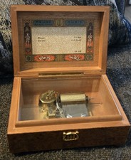 Reuge Sainte Croix Switzerland Wooden Music Box, works picture