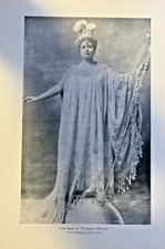 1895  Vintage Illustration Actress Lillian Russell As Queen Of Brilliants picture