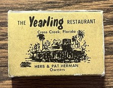 The Yearling Restaurant Matchbox Cross Creek FL Herb & Pat Herman Owners picture