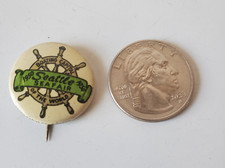 Vintage 1950 Seattle Seafair Pinback Button First Year Captain Skipper picture