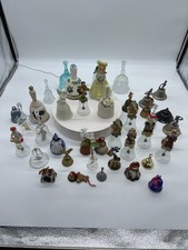 Lot of 40 Collectible Bells Porcelain Glass Brass Mixed Decorative picture