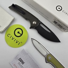 Civivi Odium Folding Knife Drop Point D2 Dark Green Micarta Flipper C2010G picture