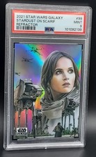 2021 Star Wars Galaxy Stardust On Scarif Refractor #99 PSA picture