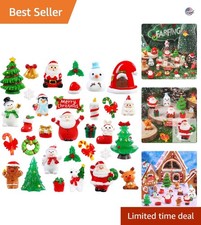 Charming 32Pcs Resin Christmas Figurines - Ideal for Party Games and Decor picture