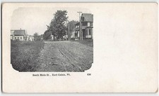 South Main Street Scene EAST CALAIS, VERMONT 1900s Buswell's Antique Postcard picture