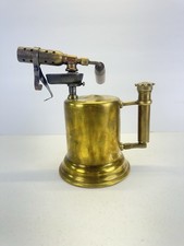 Vintage Schrader Universal Brass Blow Torch Albany NY Gasoline Plumber Tool picture