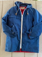 Vintage L.L.Bean Blue Hooded Windbreaker Jacket – Red Lined picture
