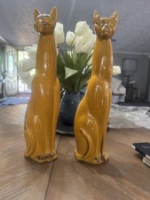 Vintage Elegant Cat Figurines J222.                                  (Set Of 2) picture