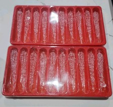 9 Vintage Clear Hand Blown Spun Glass Icicles Ornaments Loop Swirls 4