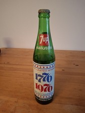 VINTAGE 16OZ 7UP BICENTENNIAL BOTTLE - unopened some evaporation picture