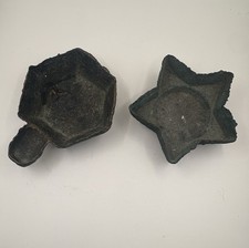 2 Antique Copper Crucibles Great Condition picture
