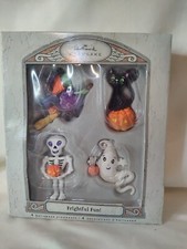 Hallmark Keepsake Halloween Frightful Fun Ornaments 2007 Witch, Ghost, Skeleton  picture