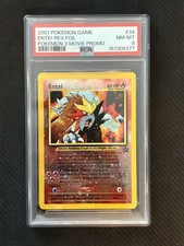 2001 Pokemon Game Pokemon 3 Movie Promo #34 Entei Rev Foil PSA 8 picture