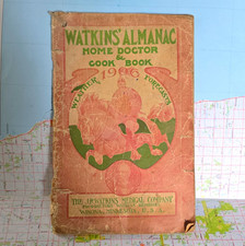 Vintage Watkins 1906 Almanac Home Doctor & Cook Book & Medicine farmers almanac picture