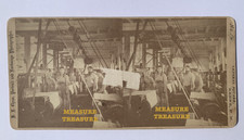 C.1890 TROY, NH INTERIOR VIEW OF WEAVE ROOM NEWBLANKET MILL PHOTO STEREOVIEW F68 picture