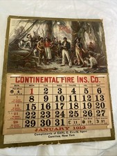1912 Continental Fire Ins Company Calendar Featuring Oliver Hazard Perry picture