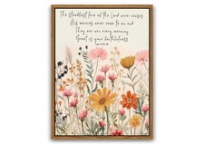Dytila Wildflower Serenity Prayer Wall Art - Floating Framed 12x16 Inch Chris... picture