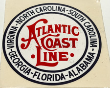 1930-40s Atlantic Coast Line Railroad Label Sticker Decal picture
