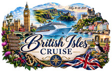 Personalized British Isles Cruise, England, Scotland, Ireland, and Wales Magnet picture