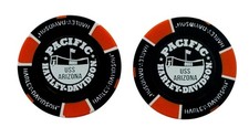 PACIFIC HARLEY DAVIDSON USS ARIZONA  OF HONOLULU HAWAII DEALER POKER CHIPs NEW picture