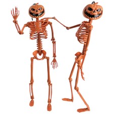 Halloween Life Size Poseable Skeleton Hanging Prop Movable Skull Bones New Decor picture