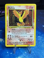 Pokémon TCG Moltres Fossil Unlimited Holo 12/62 English (MP) picture