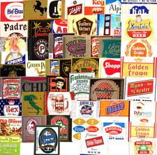 Vintage, Collectible. Lot of 50 Beer Labels Mixed Brands-Billy Beer & Play Mate picture