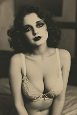 Vintage Pin-Up Risque Model  Portrait 4x6 Photo picture