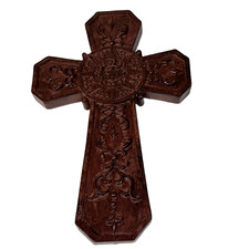 Vintage Growth Corporate Orante Cross Carvings Resin Plaque 8 Inch B picture