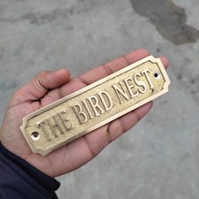 Custom Brass Sign – Raised Letter Nameplate, Door Plaque, House Address Handmade picture