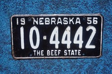 1956 NEBRASKA License Plate picture