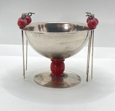 RARE 1930’s Napier Art Deco Silver Plated Bakelite Cocktail Set PAT. PEND. picture