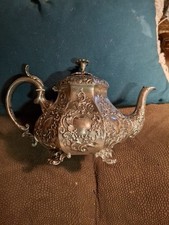 extremely rare pewter teapot attributed to thomas wilkerson, highly repossed  picture