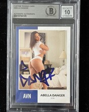 Abella Danger Signed Custom Trading Card Beckett Encapsulated Autograph Grade 10 picture