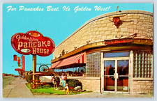 Evergreen Park IL Golden West Pancake House Inc Vtg Advertising Postcard picture