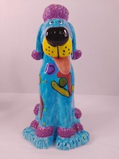 Bella Casa by Ganz Dottie Dracos Signed Whimsical Ceramic Dog Bank 9