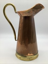 Vintage Tagus Copper Brass and Tin Pitcher 12