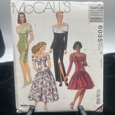 1990's McCall's Misses Gown Dress Pattern 6035 Sz 6-10 UNCUT Off Shoulder Formal picture