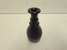 Antique EAPG Boston & Sandwich 3 Mold Amethyst Glass Ribbed Toilet Water Bottle picture