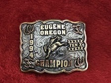 Champion Bronc Riding X~Treme Rodeo☆1994☆TROPHY BUCKLE☆Eugene Oregon☆RARE☆897 picture