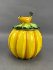 Vivers Small Banana Kitchen Canister Yellow Fruit Utility Ware Vintage 9'' picture