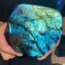 3.3LB Natural Labradorite Quartz Crystal Freeform Mineral Specimen Healing picture