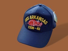 USS ARKANSAS CGN-41 U.S NAVY CRUISER SHIP HAT OFFICIAL MILITARY BALL CAP picture